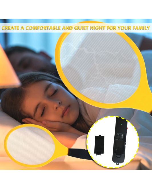 Large Electric Fly Mosquito Swatter for Indoor and Outdoor Use, Lightweight and Safe for Family