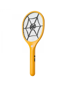 USB Rechargeable Electric Fly Swatter - 500mAh Battery & 3 Layers Mesh for Instant Bug Zapping (Yellow & Black)