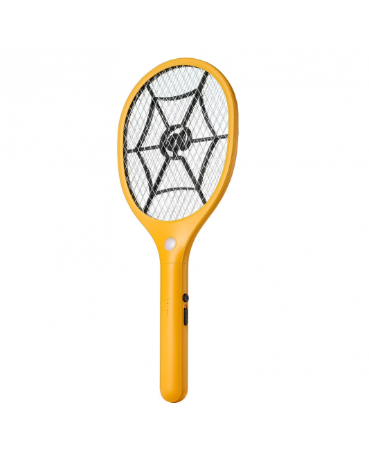 USB Rechargeable Electric Fly Swatter - 500mAh Battery & 3 Layers Mesh for Instant Bug Zapping (Yellow & Black)