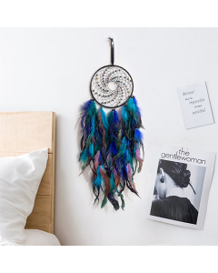 1pcs Windmill Dream Catchers Handmade  Dream Catcher with Natural Feather Hanging Decorations