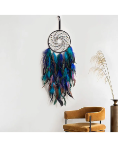 1pcs Windmill Dream Catchers Handmade  Dream Catcher with Natural Feather Hanging Decorations