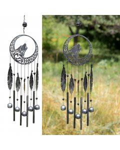 Tribal Wolf Dreamcatcher Outdoor Garden Decor Wind Chime