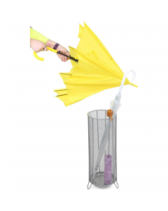 Metal Mesh Umbrella Stand Holder, Silver