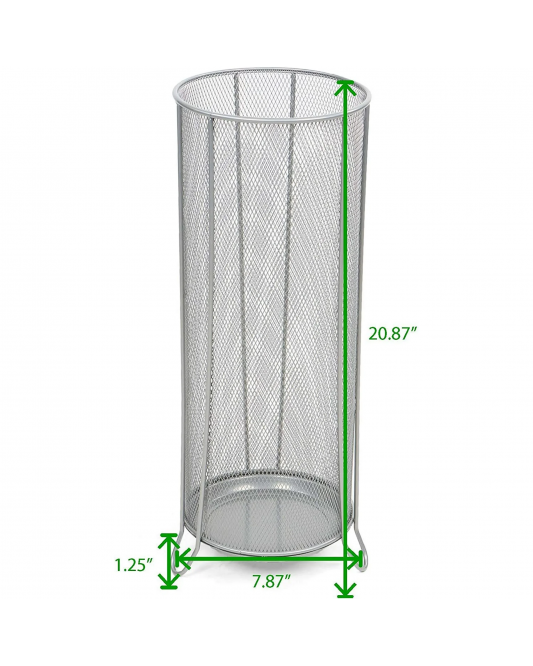 Metal Mesh Umbrella Stand Holder, Silver Metal Mesh Umbrella Stand Holder, Silver