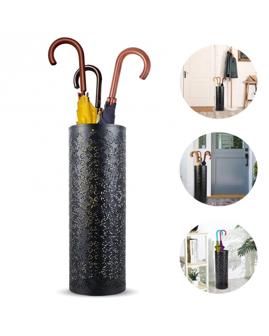  Metal Round Umbrella Stand Rack, Free Standing Umbrella Holder Bin