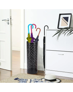  Metal Round Umbrella Stand Rack, Free Standing Umbrella Holder Bin