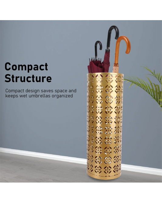 Umbrella Rack for Home Use Storage Freestanding Round Gold Umbrella Rack for Home Use Storage Freestanding Round Gold