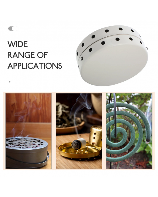 Stainless Steel Mosquito Coil Box Lidded Mosquito Coil Burning Case with Filter Cotton