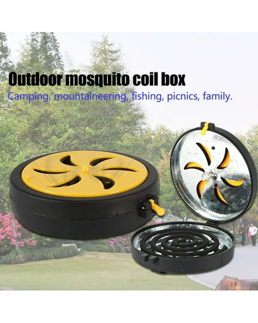 Mosquito Coil Box With Lid Can Be Hung On Camping Mosquito Coil Tray Outdoor black