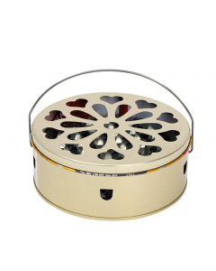 Handy Mosquito Coil Tray, Portable Outdoor Mosquito Repellent Box with Handle, Safe & Durable Metal Construction