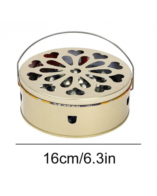 Handy Mosquito Coil Tray, Portable Outdoor Mosquito Repellent Box with Handle, Safe & Durable Metal Construction Handy Mosquito Coil Tray, Portable Outdoor Mosquito Repellent Box with Handle, Safe & Durable Metal Construction