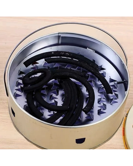 Handy Mosquito Coil Tray, Portable Outdoor Mosquito Repellent Box with Handle, Safe & Durable Metal Construction Handy Mosquito Coil Tray, Portable Outdoor Mosquito Repellent Box with Handle, Safe & Durable Metal Construction